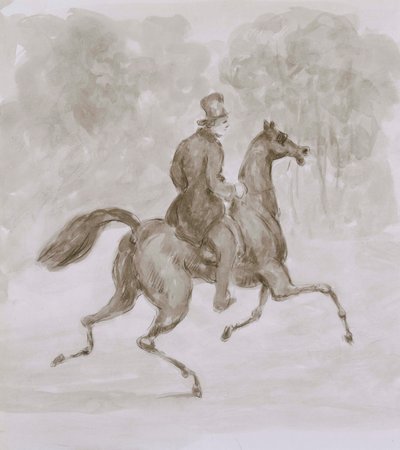 Man on Trotting Horse by Constantin Guys